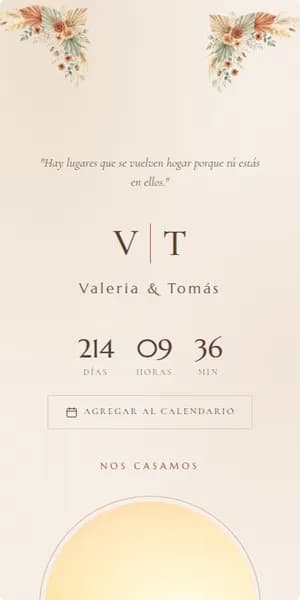 Vista previa de Terracota y pampas