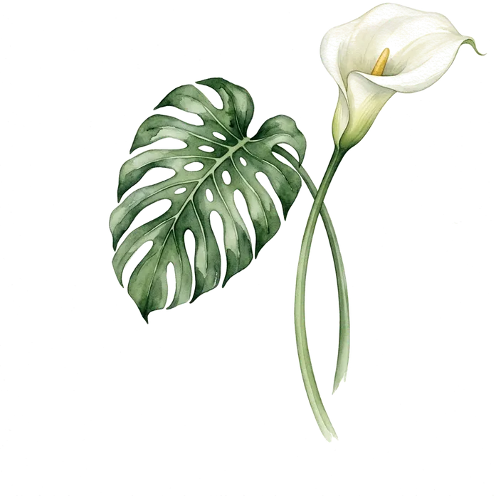 Anturio y monstera